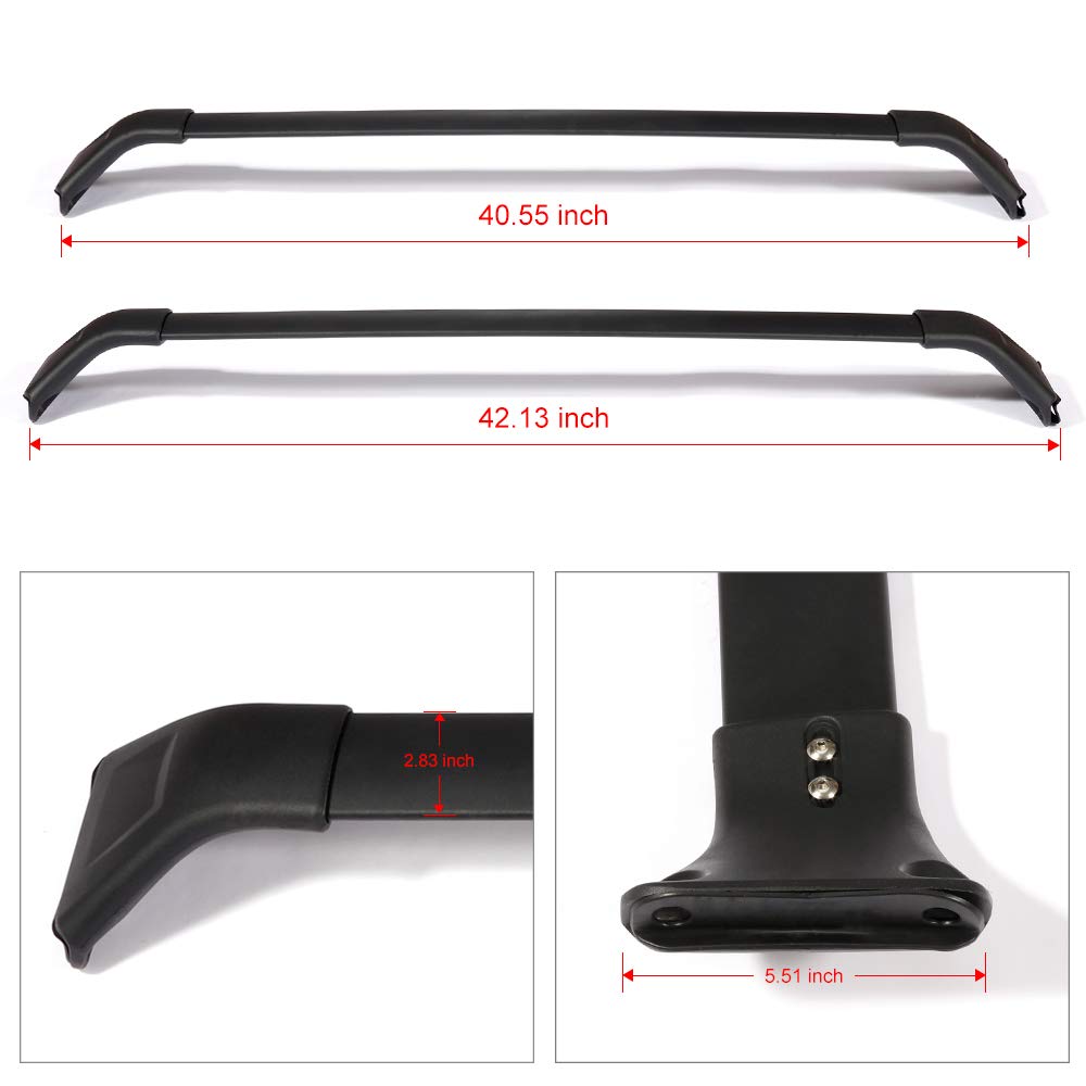 ECCPP Aluminum Roof Rack Cross Bars - Heavy Duty Cargo Carrier Rails Compatible with Mazda CX-5 2017 2018 2019 Models | Perfect for Road Trips, Camping & Outdoor Adventures