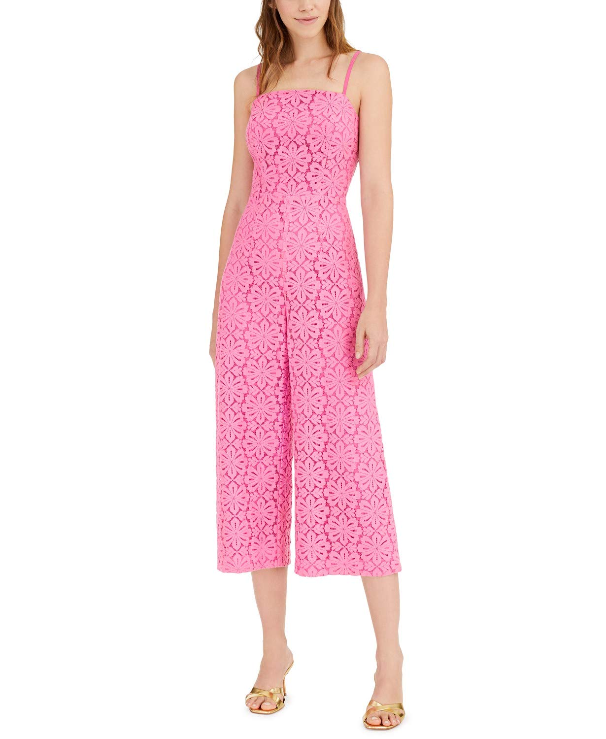 Trina Turk Women's Lace Jumpsuit - Elegant Long Sleeve Romper for Parties, Weddings & Special Occasions | Plus Size Options Available
