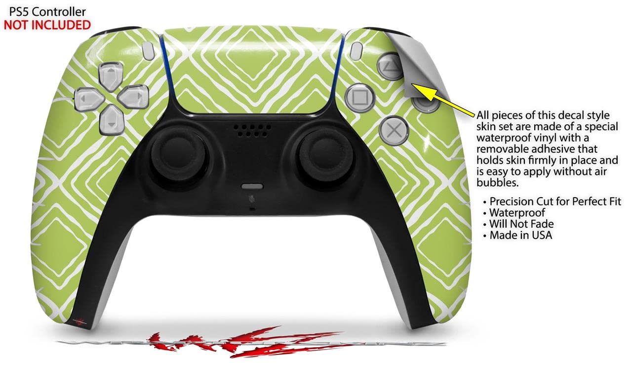 Sony PS5 DualSense Skin Wrap - Wavey Sage Green for Gaming Protection