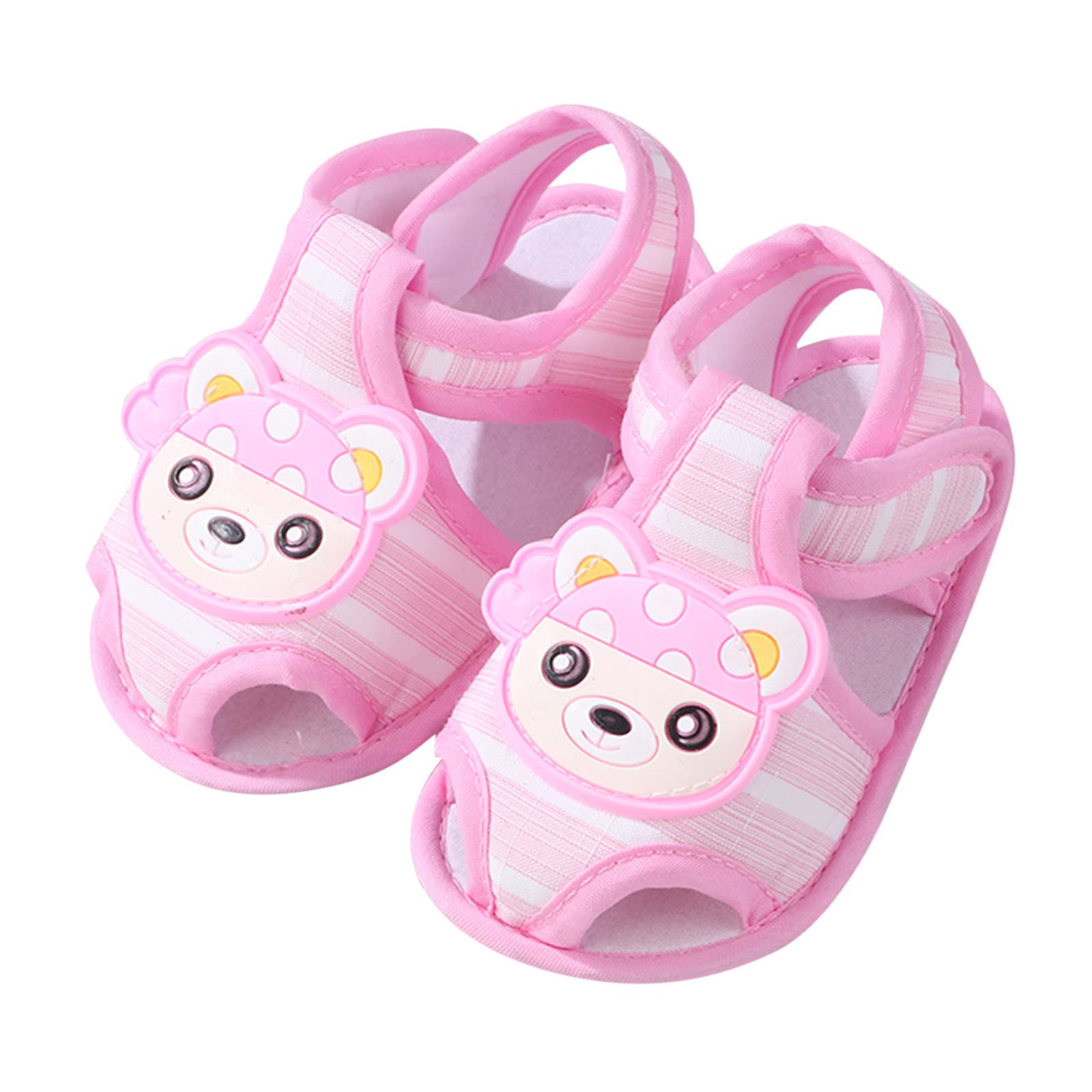 Soft Toddler Shoes for Baby Girls & Boys - Cartoon Bear Sandals for Walking & Play