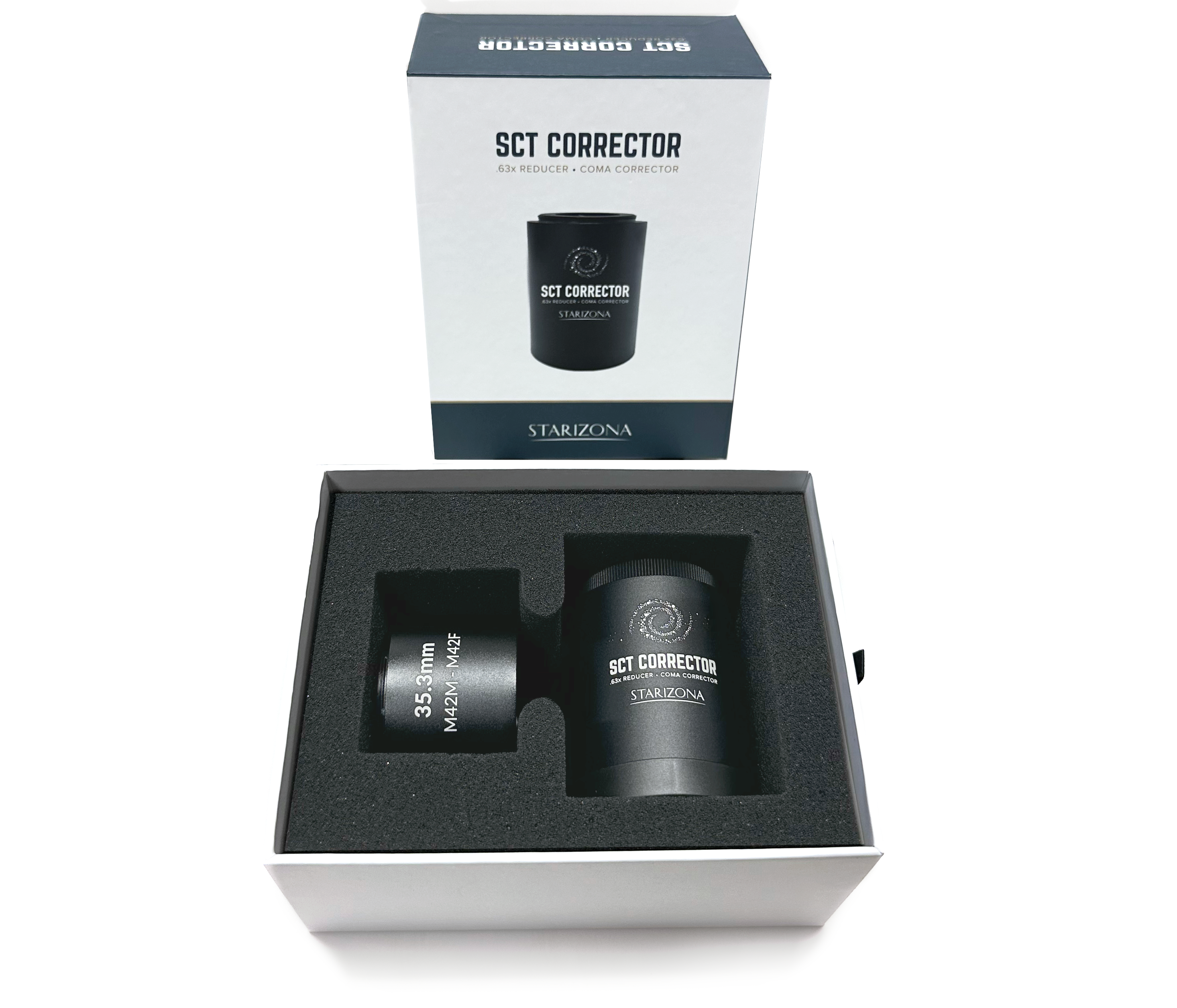 Starizona SCT Corrector IV 0.63X Reducer & Coma Corrector for Telescopes - Perfect for Astrophotography and Deep Space Observation