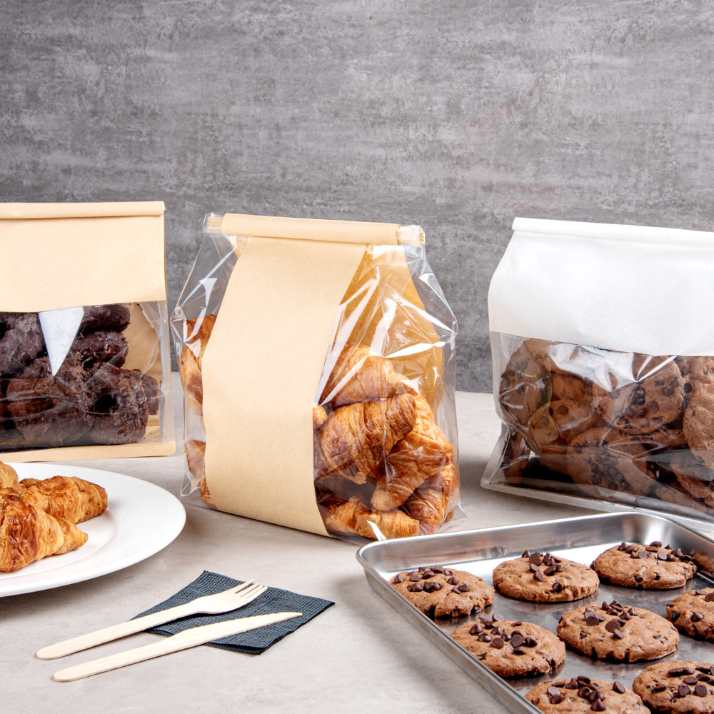 Kraft Paper Bakery Bags with Tin Tie Closure - 8.25
