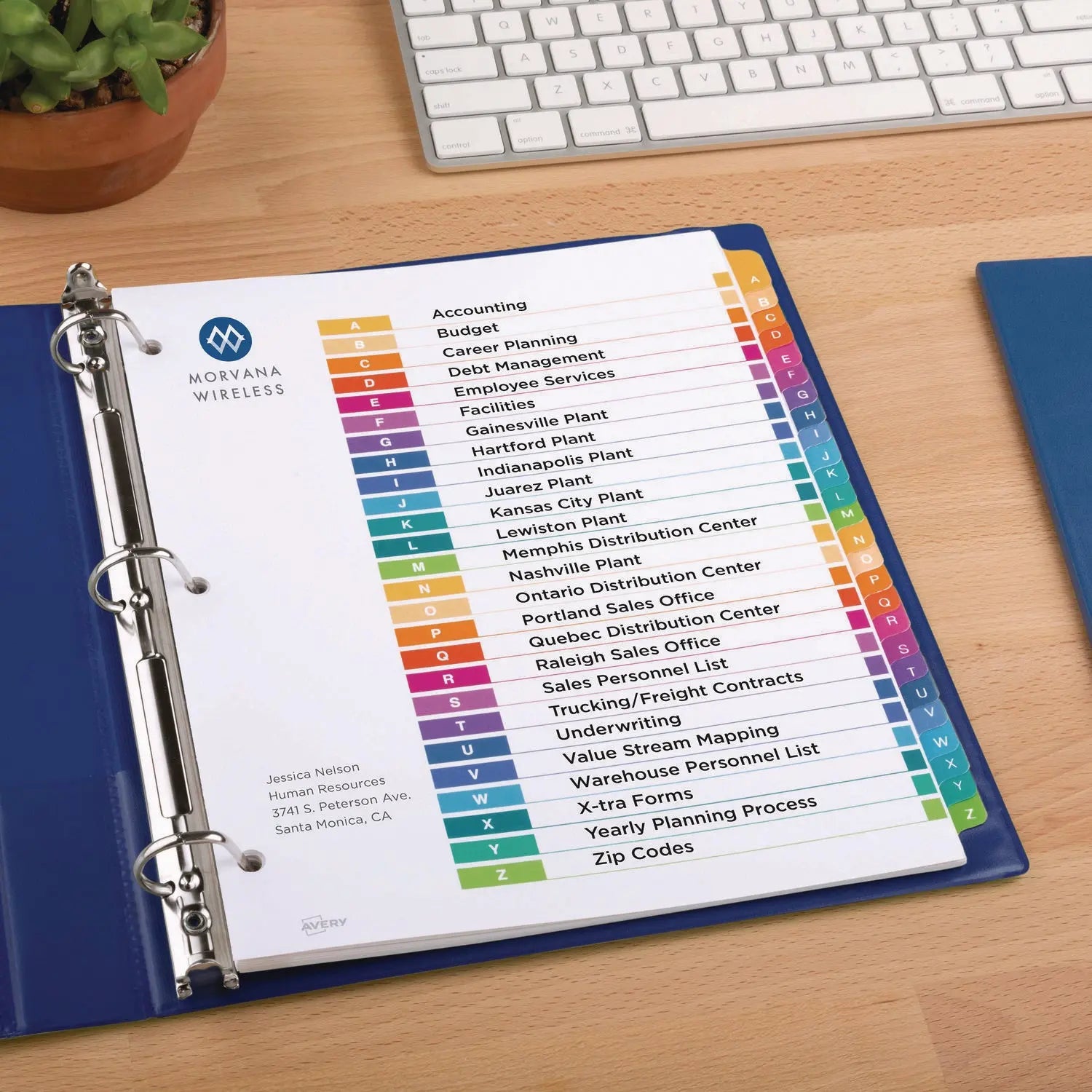 Avery Customizable Table of Contents Index Dividers - 26 Tab A to Z, 11 x 8.5 Inches, White, 6 Sets - Perfect for Office Organization, Filing Systems, and Document Management