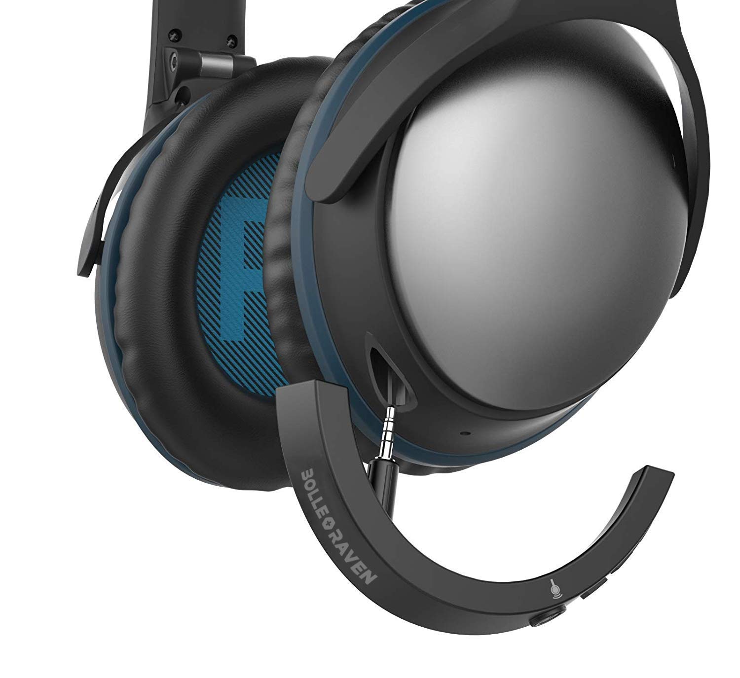 Bolle&Raven Wireless Bluetooth Adapter for Bose QuietComfort 25 Headphones (QC25) - Bluetooth 5.0 Receiver with Built-in Mic, Hi-Fi Audio, 10-Hour Battery - Perfect for Travel, Work & Home Use (Black)