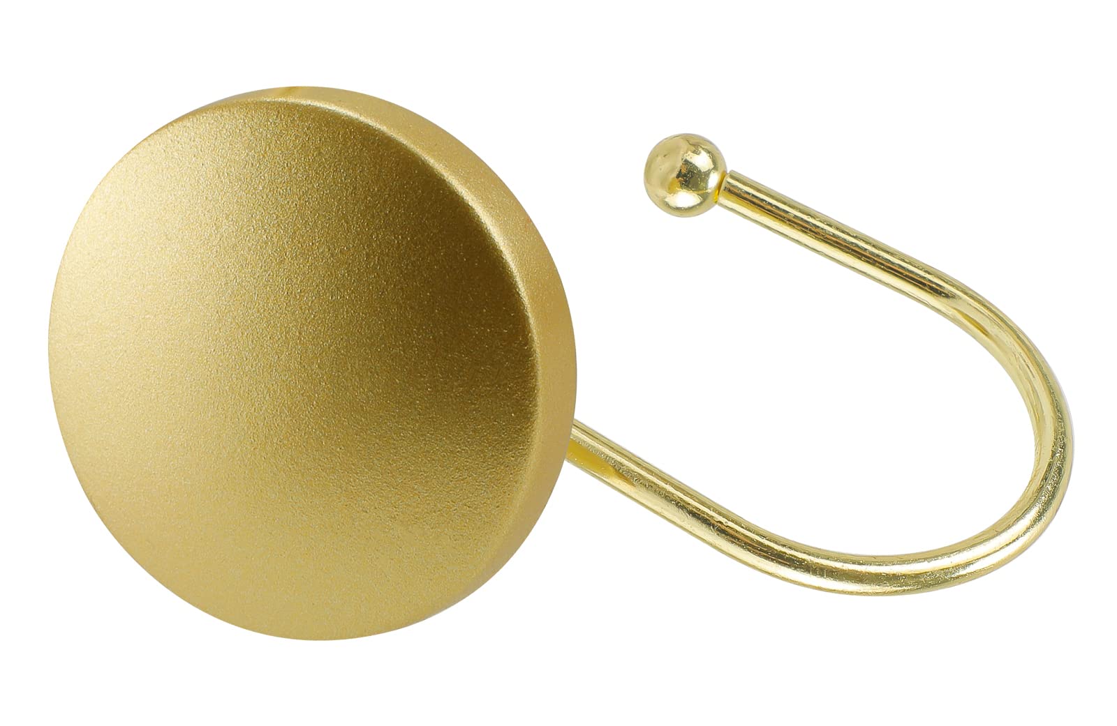Modern Round Flat-Back Shower Curtain Hooks - Gold Bathroom Decor for Stylish Home & Hotel Use - Waterproof & Rustproof Design for Daily Shower & Spa Experience