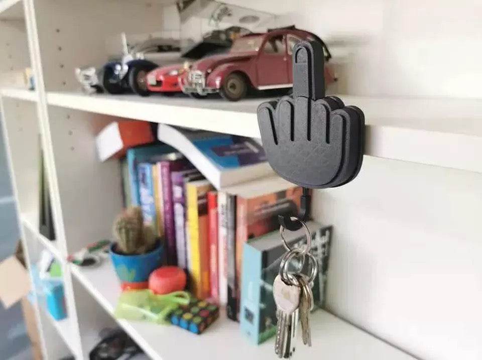 Sturdy Wall Mounted Key Holder with Hooks - Organize Keys, Hats & Accessories for Home, Office & Entryway