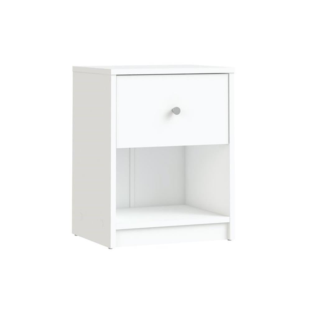 Home Square 3-Piece White Bedroom Set - 6-Drawer Double Dresser & 2 Nightstands with 1 Drawer Each | Perfect for Master Bedrooms, Guest Rooms & Small Spaces