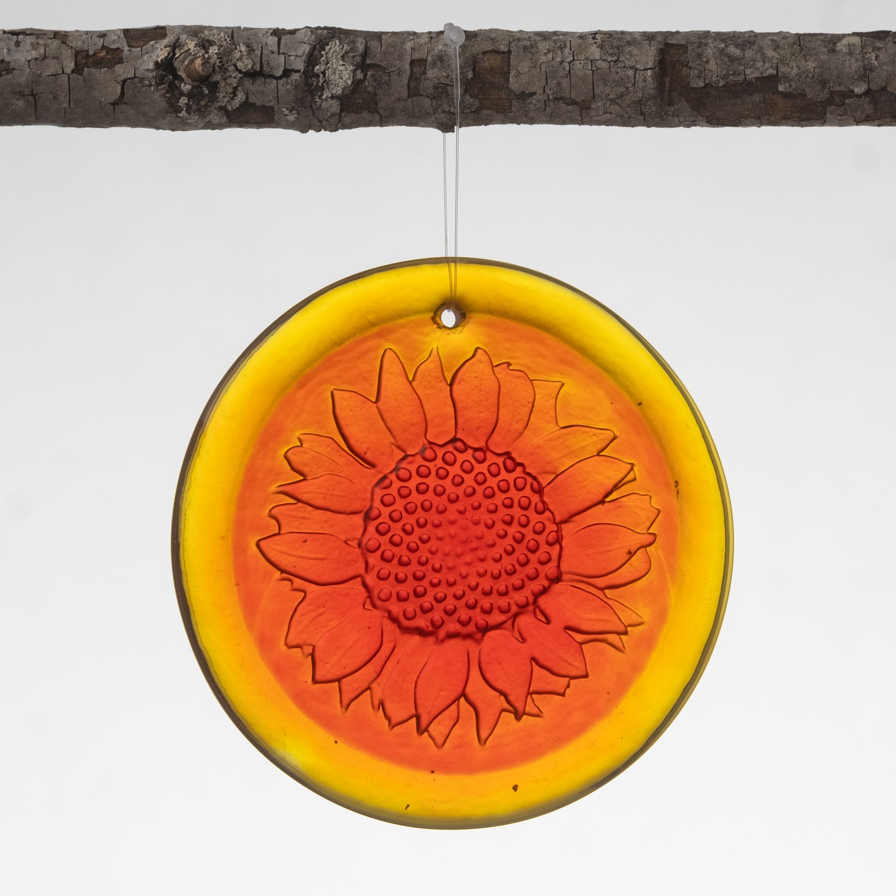 4' Sunflower Suncatcher Window Decor - Vibrant Tangerine Color - Perfect for Living Room, Bedroom, Kitchen & Garden Decor