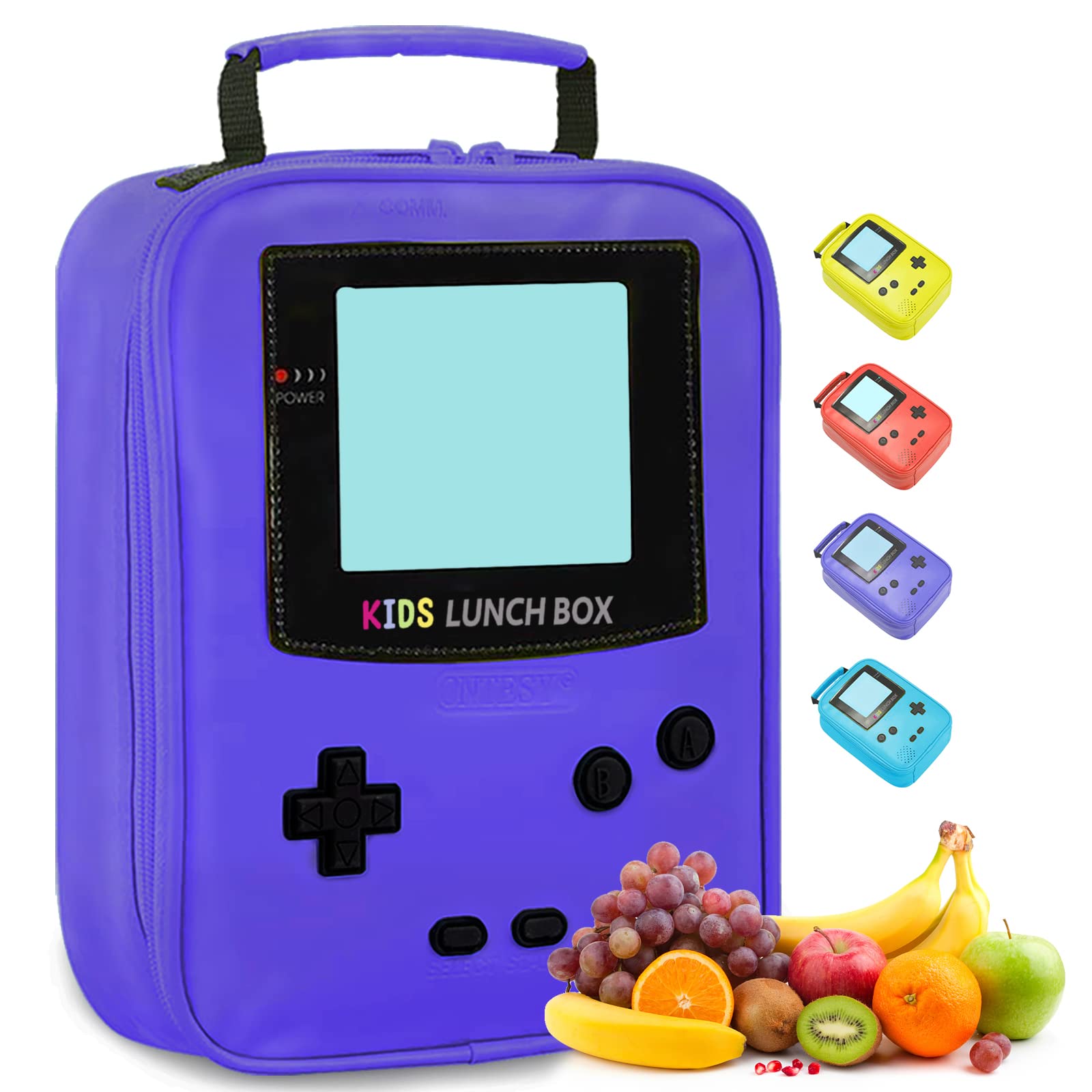 **Hairao Gameboy Leather Lunch Box - Waterproof & Thermal Insulated School Lunch Bag for Boys, Girls, Kids, Teens, Men & Women - Perfect for School, Work, Picnics & Outdoor Adventures**