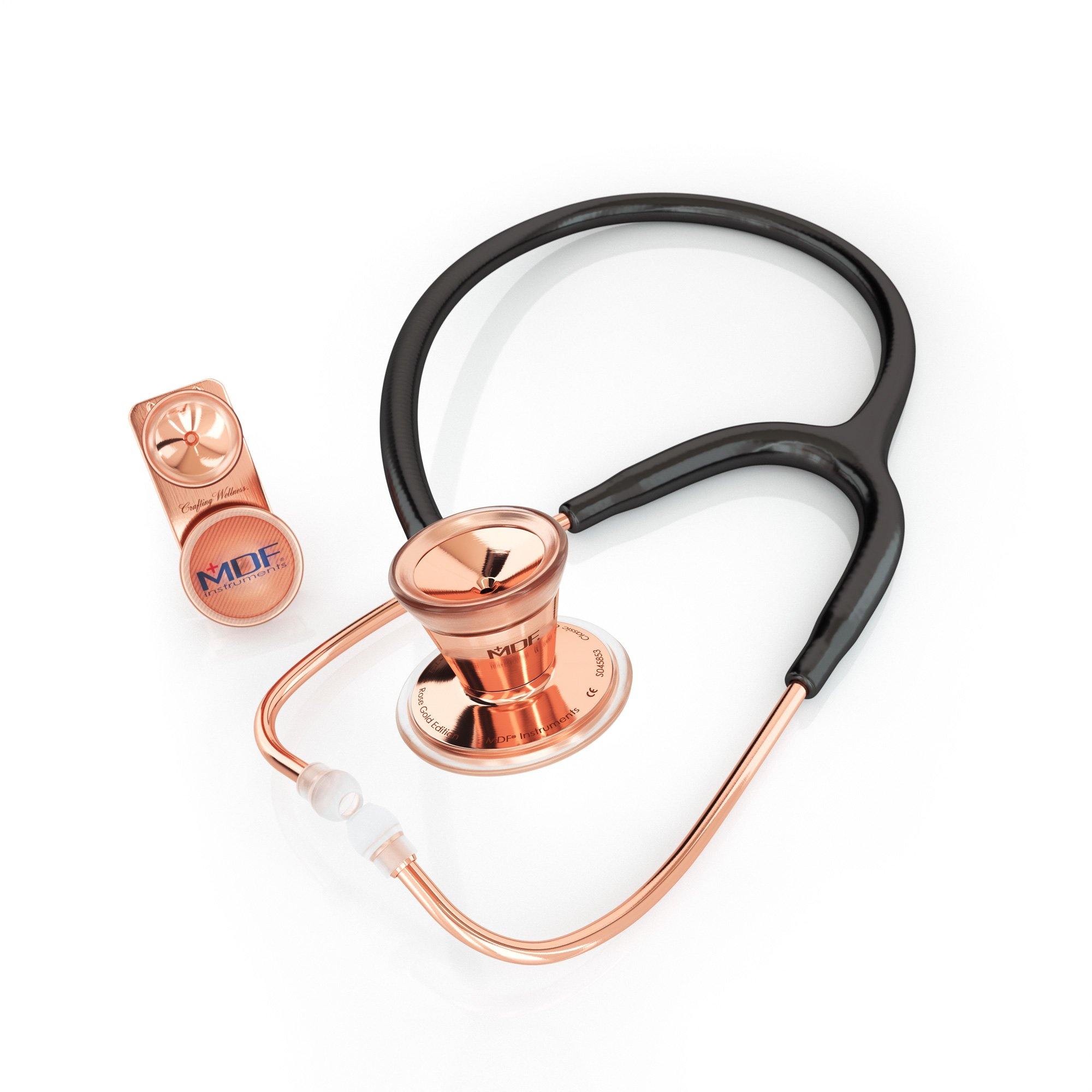 ProCardial® Stainless Steel Stethoscope for Adults & Kids - Black/Rose Gold | Ideal for Doctors, Nurses, Medical Students & Home Health Checks