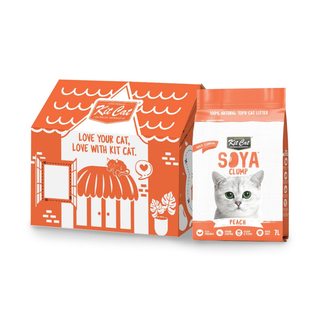 6-Pack Kit Cat Soya Clump Scented Cat Litter 7L - Natural Odor Control for Multi-Cat Homes & Small Spaces
