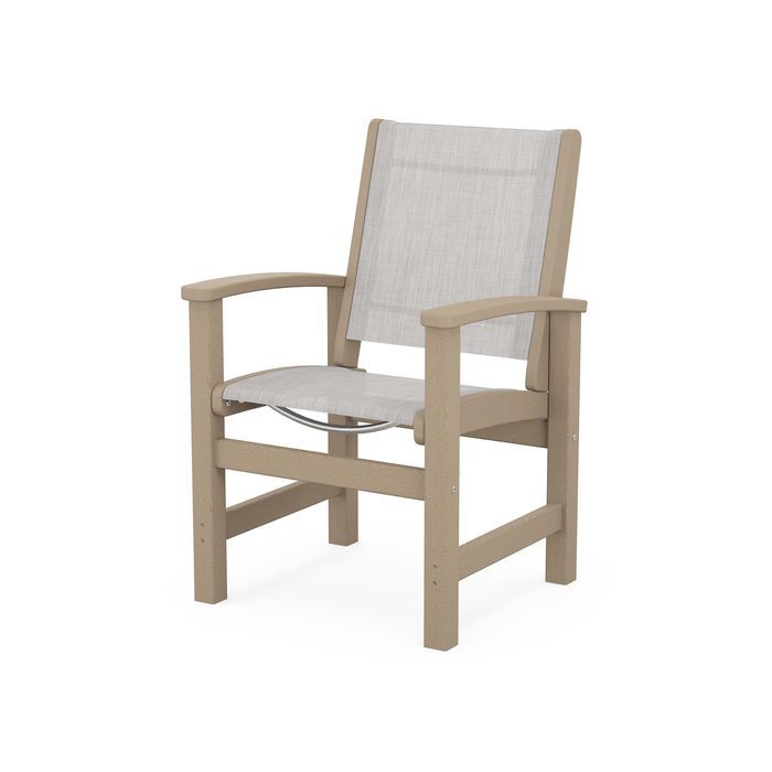 POLYWOOD Coastal Dining Chair - Weather-Resistant Outdoor Furniture, All-Weather Adirondack Chair for Patio, Deck, Garden & Poolside - Perfect for Backyard, Beach House & Waterfront Dining