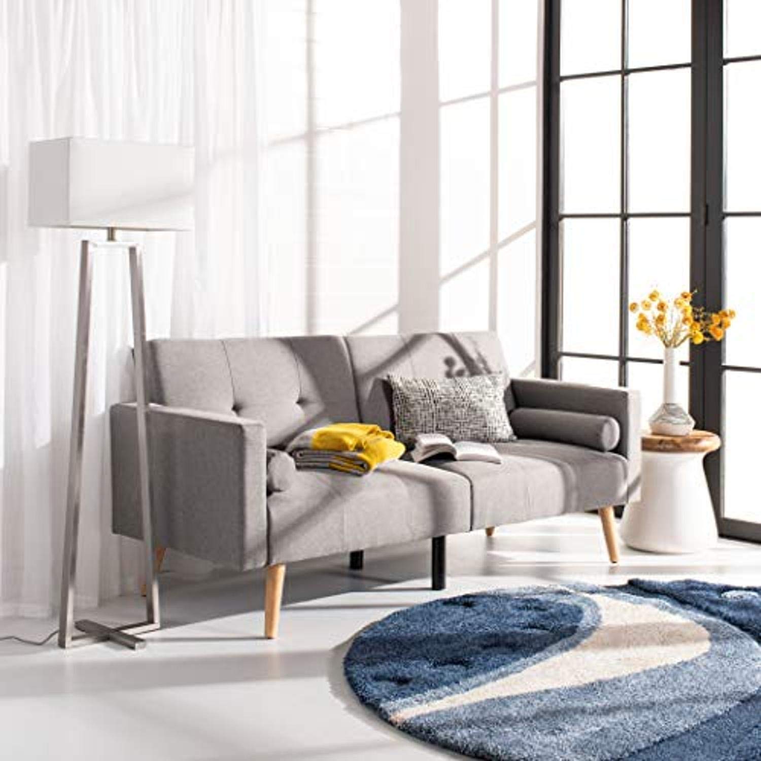 Safavieh Home Murray Retro Grey Convertible Sofa Bed - 71.7