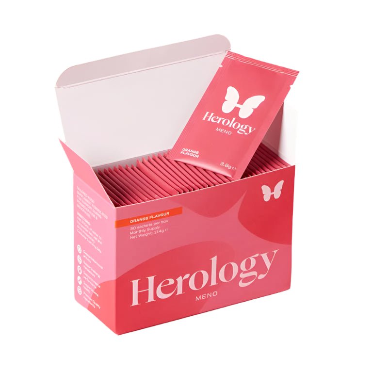 Herology Meno Orange Flavor Supplement for Women - Natural Menopause Relief with Vitamin D & Calcium - Supports Bone Health & Hot Flash Relief - Perfect for Daily Wellness Routine