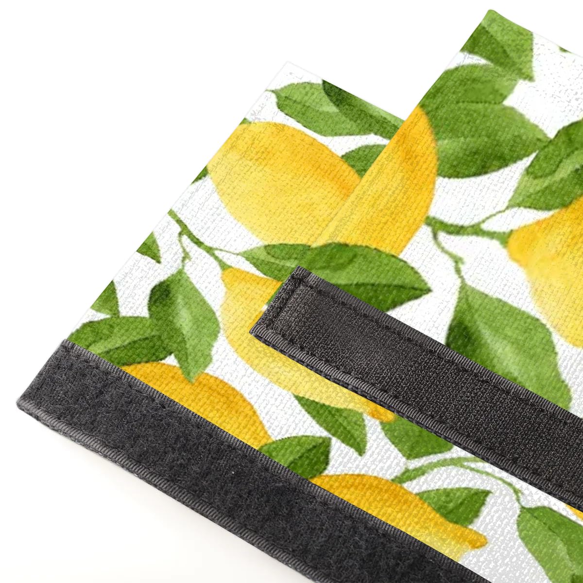Lemon Refrigerator Handle Covers Set of 2 - Washable Kitchen Appliance Handle Protectors for Fridge, Microwave, Dishwasher & Oven - Food & Oil Stain Resistant - Summer Kitchen Decor Upgrade (Perfect for Home, Apartment & RV Use)