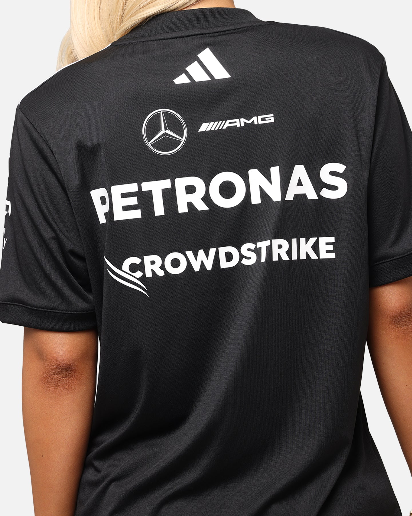 Adidas x Mercedes AMG Petronas Formula One F1 2025 Team Driver T-Shirt - Black - Official Motorsport Fan Gear for Racing Enthusiasts and F1 Supporters