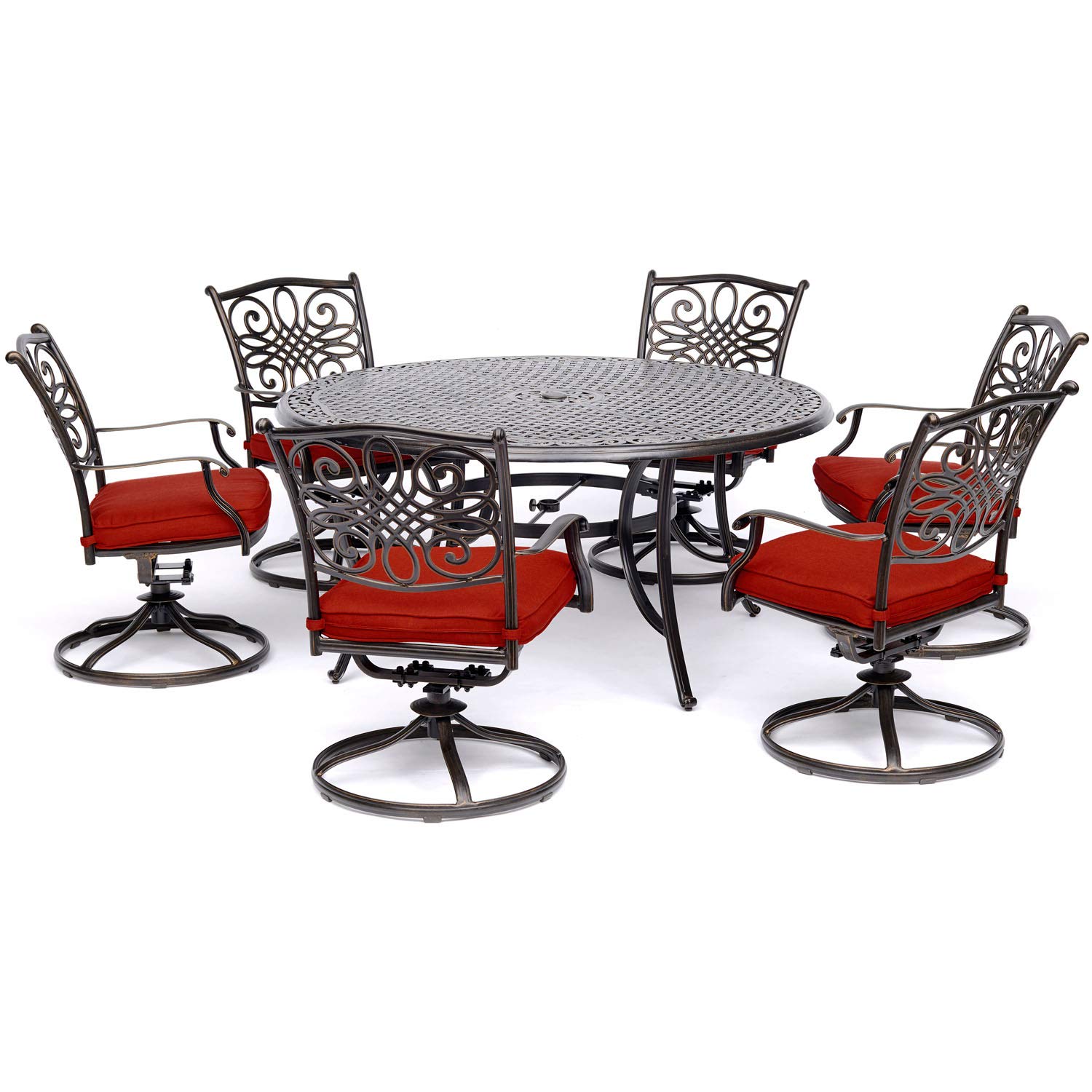 Hanover Traditions 7-Piece Patio Dining Set with 60