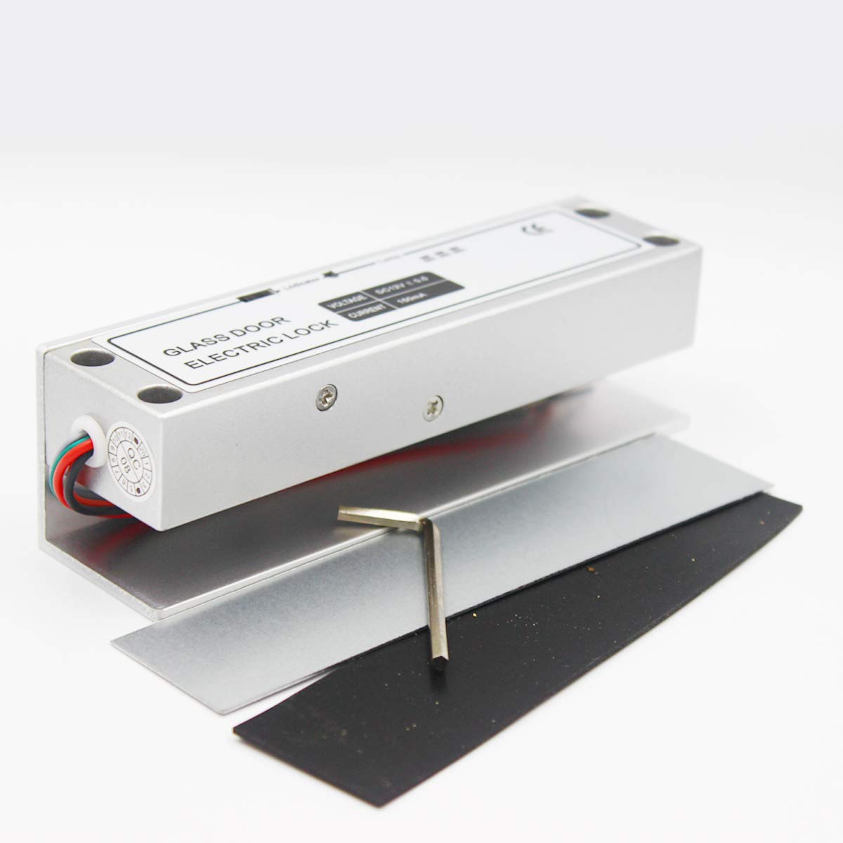 12V Right Hand Electric Drop Bolt Lock - Frameless Glass Door Security Lock for Access Control - Ideal for Offices, Hotels, and Commercial Buildings