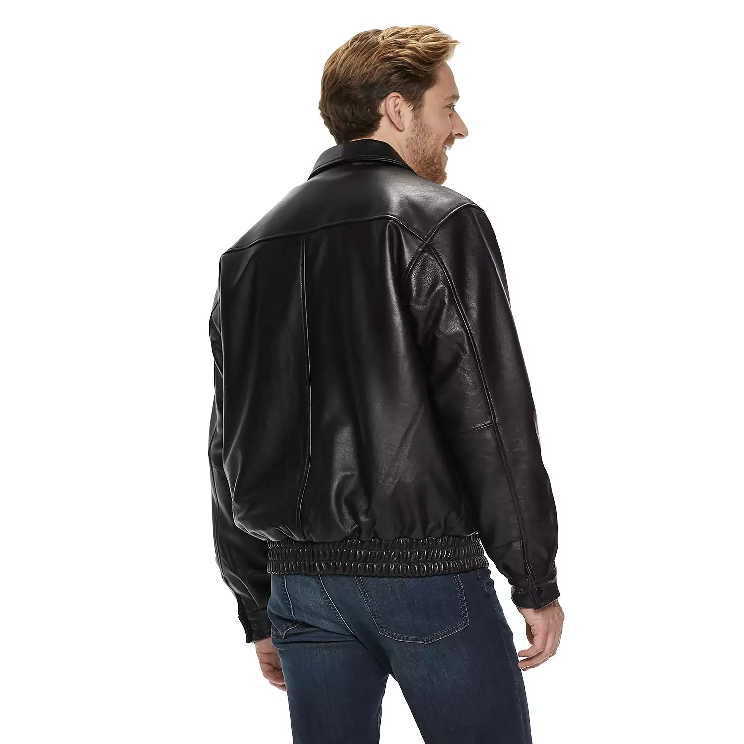 Men's Genuine Leather Bomber Jacket - Classic Motorcycle Jacket with Removable Zip Liner | Stylish Outerwear for Bikers, Casual Wear & Winter Fashion