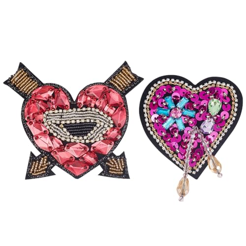 Rose Colored Evil Eye Beaded Patches