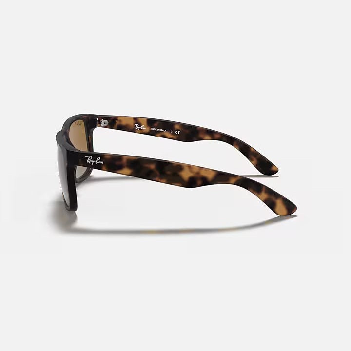 Ray Ban Justin Sunglasses - Rubber Havana Frame, Polarized Lenses for UV Protection - Perfect for Driving, Beach & Outdoor Activities