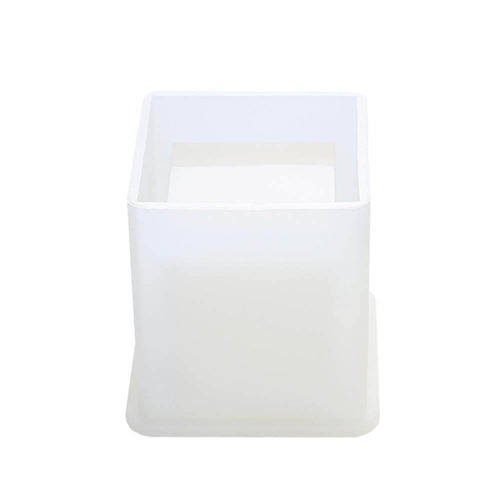 Milisten Silicone Square Soap Mold for Resin Casting - Square Silicone Mold for Soap Making, Candle Making, Flower Pots, Pen Holders & DIY Crafts - Perfect for Home Decor & Handmade Gifts