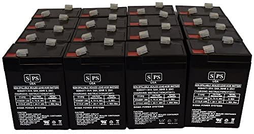 SPS Brand 6V 4.5Ah Replacement Battery for APC Back-UPS 370Ci UPS System - 16 Pack - Power Backup for Home & Office Electronics, Emergency Power Supply, Computer & Network Equipment Protection