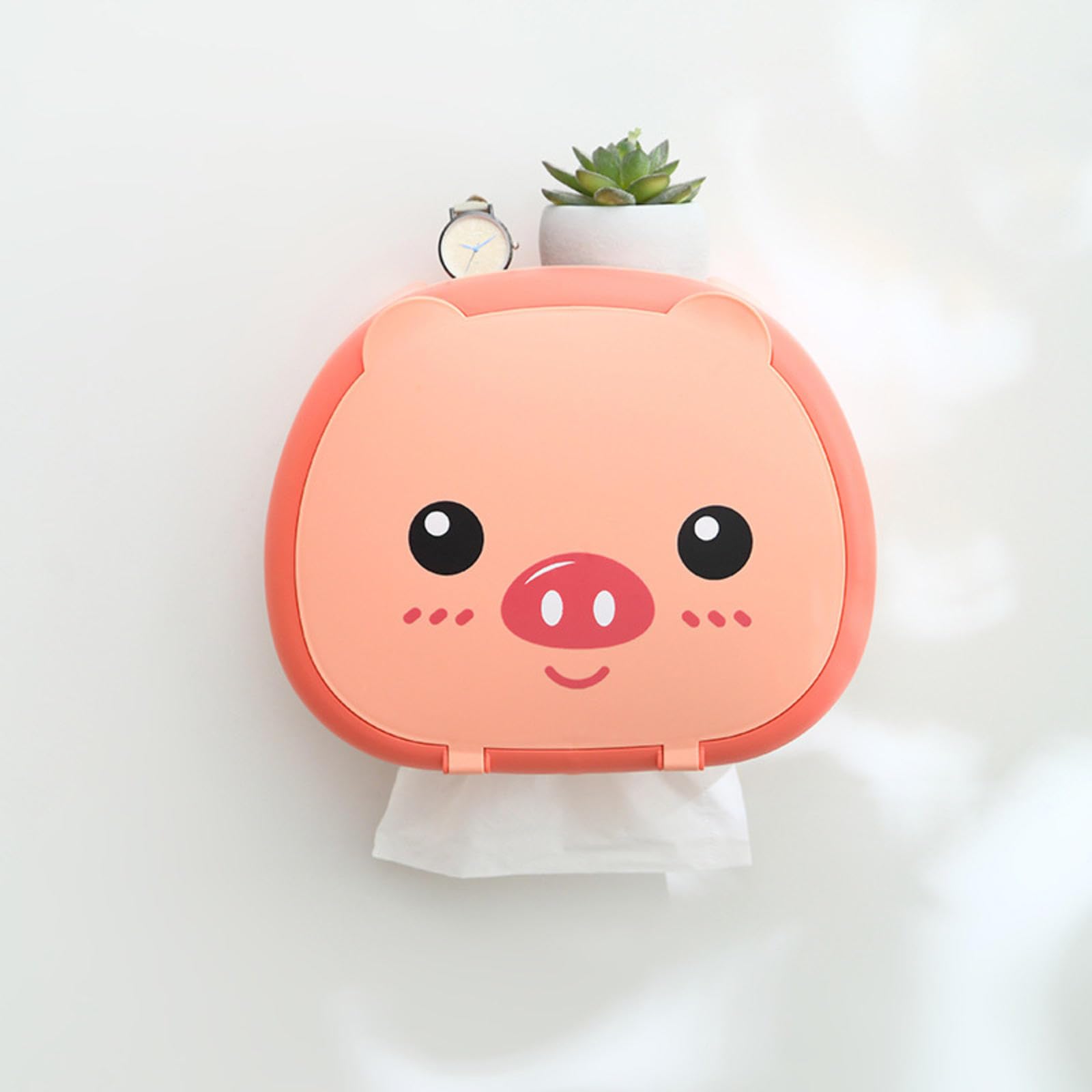 HEXEH Cartoon Creative Tissue Box - Free Punch Toilet Paper Holder for Home & Bathroom | Perfect for Kids' Rooms, Offices, and Guest Bathrooms