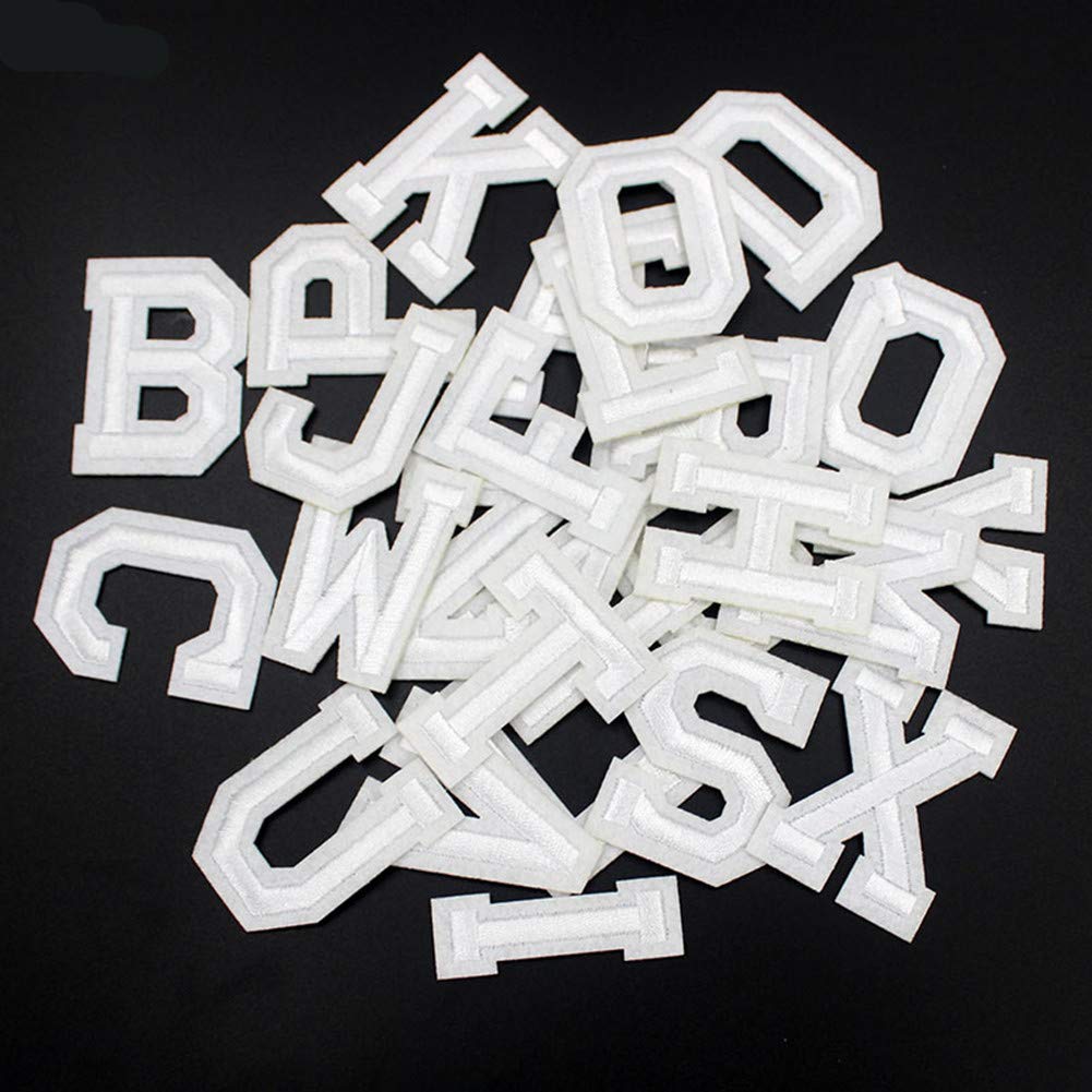 26pcs A-Z Alphabet Iron On Patches - Animal Shaped DIY Sew On Letters Appliques for Jeans, Jackets & Backpacks | Fun Style 6 for Kids Crafts & Fashion Upcycling