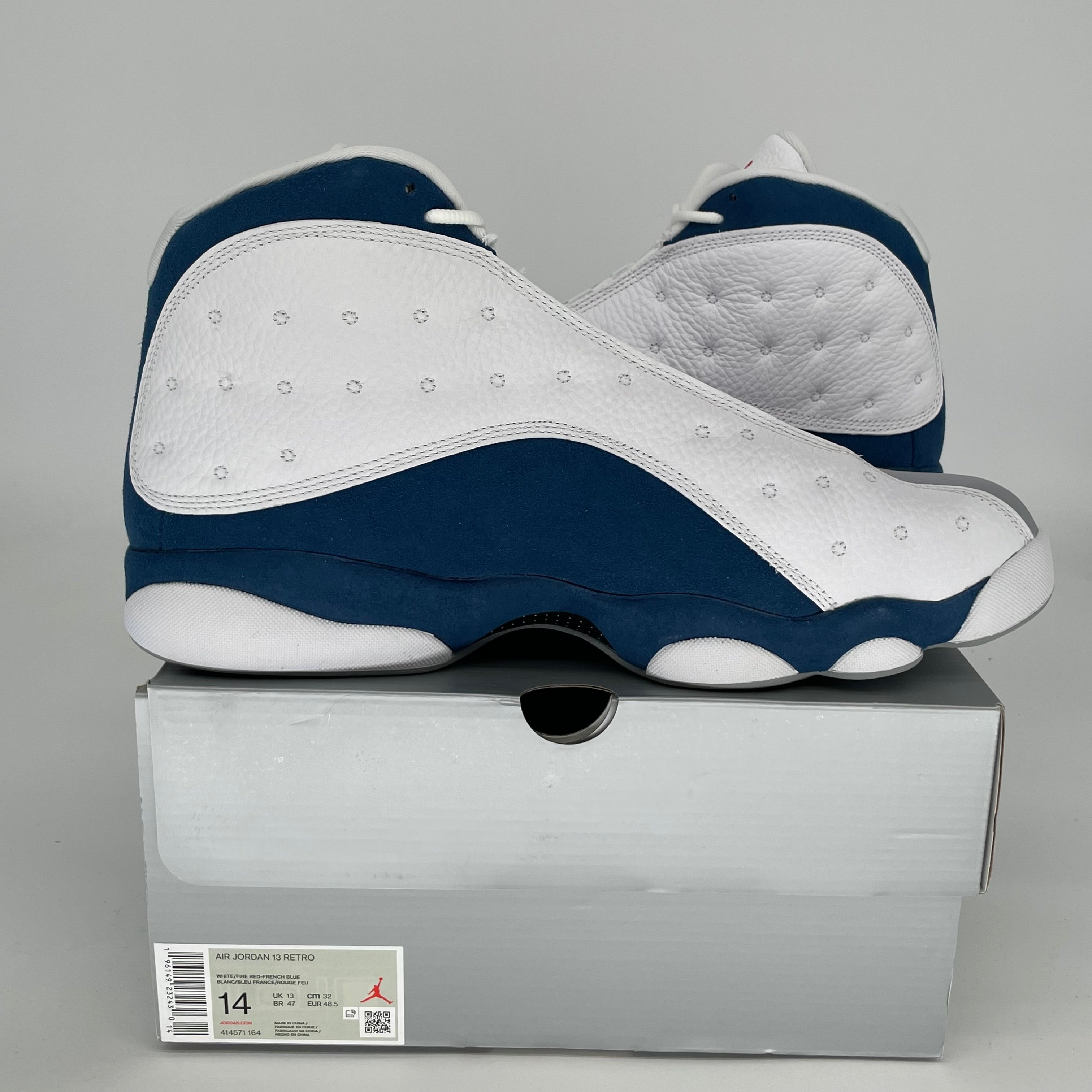 Original Air Jordan 13 Retro 'French Blue' Men's Basketball Shoes Size 14 (414571-164) - Perfect for Court Performance & Streetwear Fashion