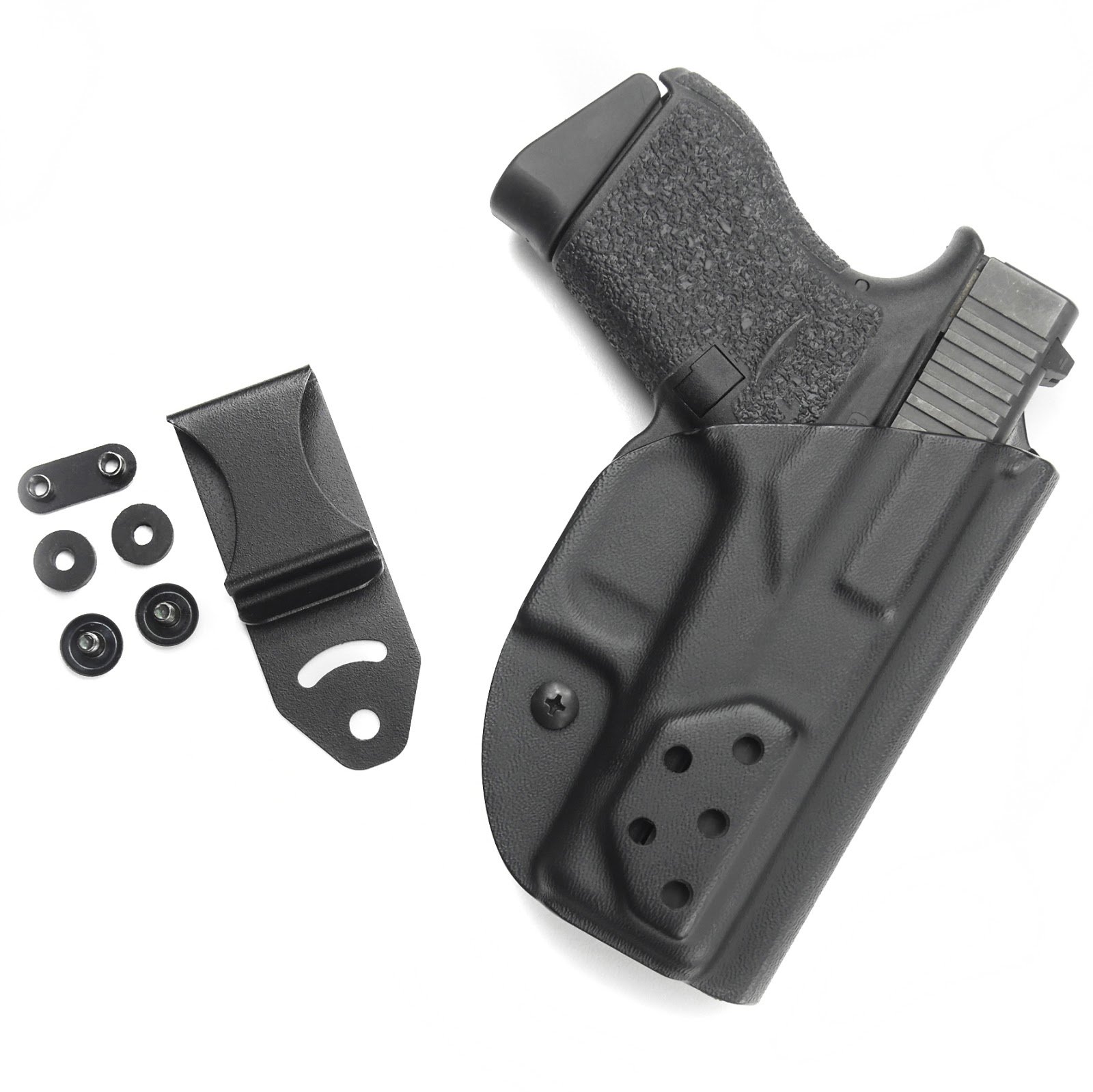 Vedder LightTuck IWB Kydex Concealed Carry Holster for Glock 19, 17, 26 - Comfortable & Adjustable Gun Holster for Everyday Carry (EDC), CCW & Self Defense