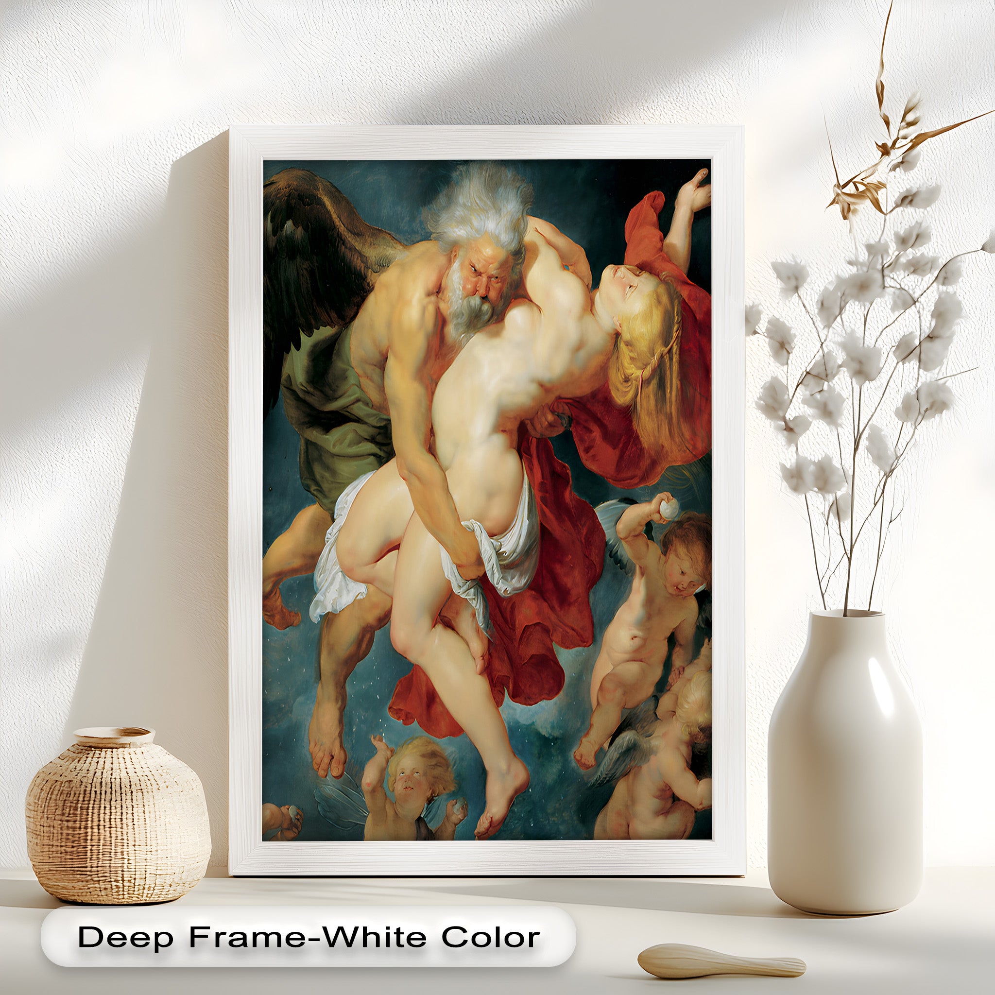 Abduction of Psyche - Mythological Renaissance Nude Oil Painting Reproduction | Classic Art Wall Decor for Living Room, Bedroom & Office
