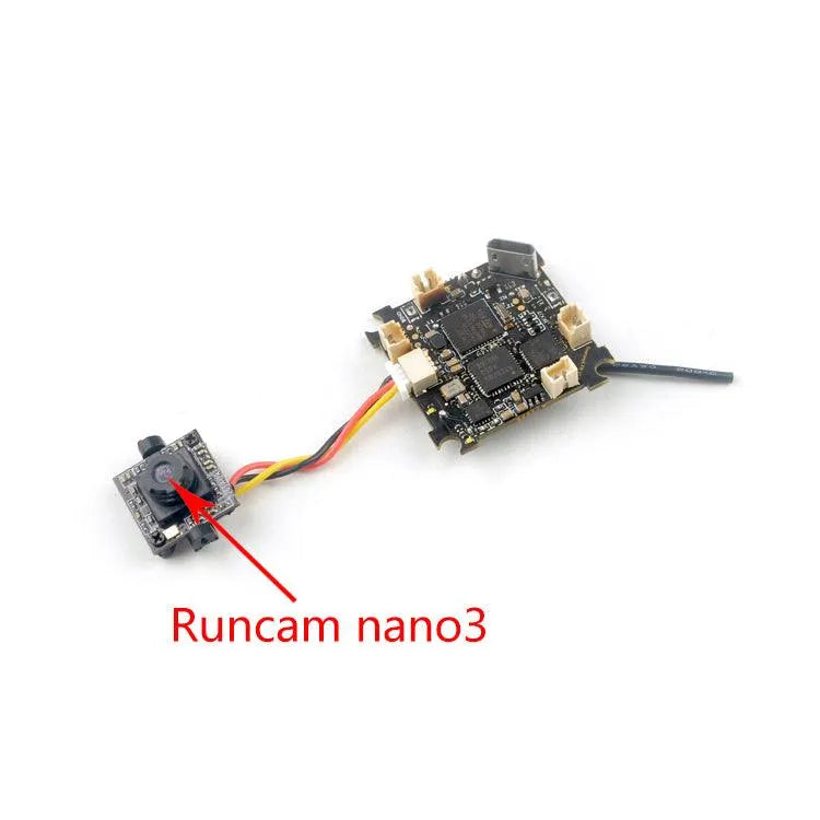 Happymodel BeecoreX FR Brushed F4 Flight Controller with ESC, VTX, RX & OSD for Tiny Whoop Drones (Inductrix, E010, E010S) - Frsky Receiver Compatible - Perfect for FPV Racing and Indoor Drone Flying