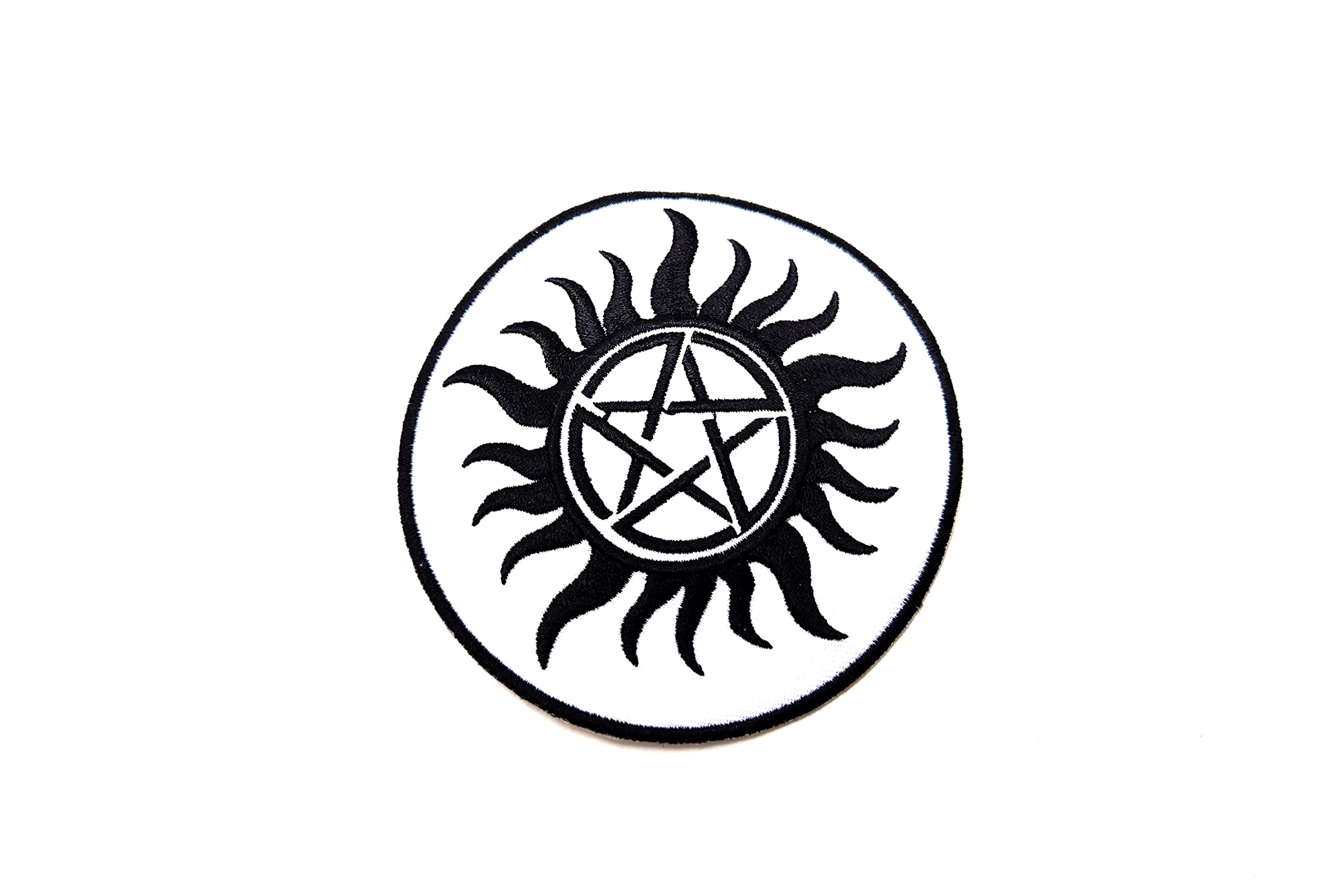 Supernatural Embroidered Patches - Mark of Cain Anti-Possession Symbol for Jackets, Bags & DIY Crafts | TV Show Inspired Accessories