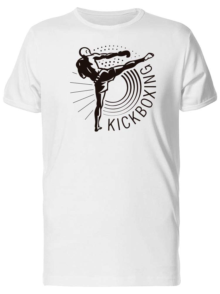 Men's Kickboxing Silhouette Graphic T-Shirt - Comfortable Cotton Tee for Training, Gym & Streetwear