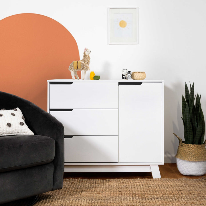 Babyletto Hudson 3-Drawer Changer Dresser with Removable Changing Tray - Nursery Storage & Diaper Changing Solution for Modern Parents