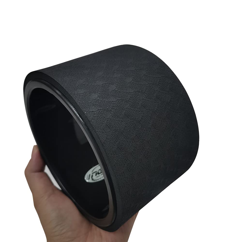NGT 6 Inch Yoga Wheel for Back Pain Relief - Strongest & Most Comfortable Dharma Yoga Prop Wheel for Stretching, Flexibility & Deep Back Massage
