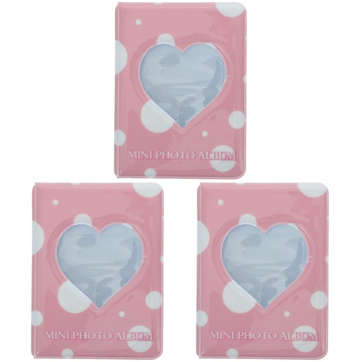Housoutil 3-Piece PVC Photo Album Set - Portable Mini Picture Binder for Photocards, Business Cards & Stamps | Memory Keeper, Guestbook & Child's First Album | Perfect for Scrapbooking, Collectibles & Party Favors