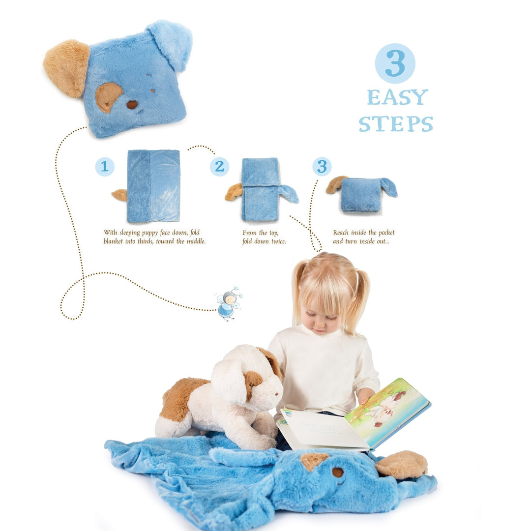 Skipit Tuck Me In Blanket - Soft Cozy Fleece Throw for Adults & Kids - Perfect for Bedtime, Lounging & Gift Giving