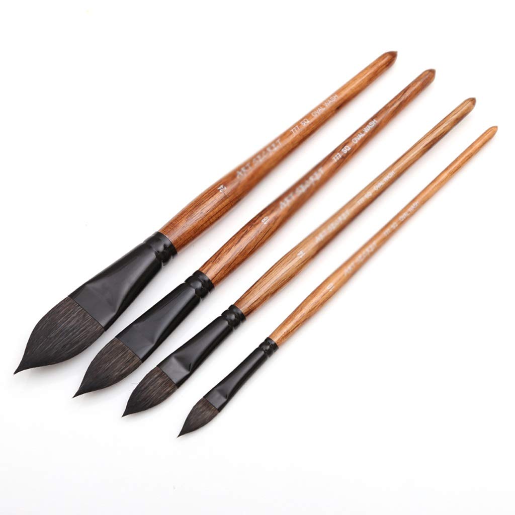 Premium Oval Artist Watercolor Paint Brush Set - Soft Bristle Painting Pen for Gouache, Wash & Mop Techniques - Ideal for Professional Artists, Beginners & Watercolor Enthusiasts - Perfect for Canvas, Paper & Mixed Media Art Projects