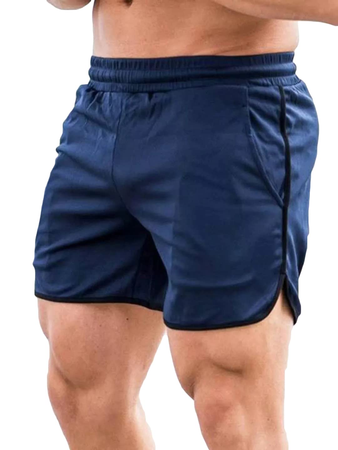 JishinGal Men's Breathable Quick-Dry Sports Shorts with Pockets - Summer Gym Workout Athletic Short Pants for Running, Basketball & Casual Wear