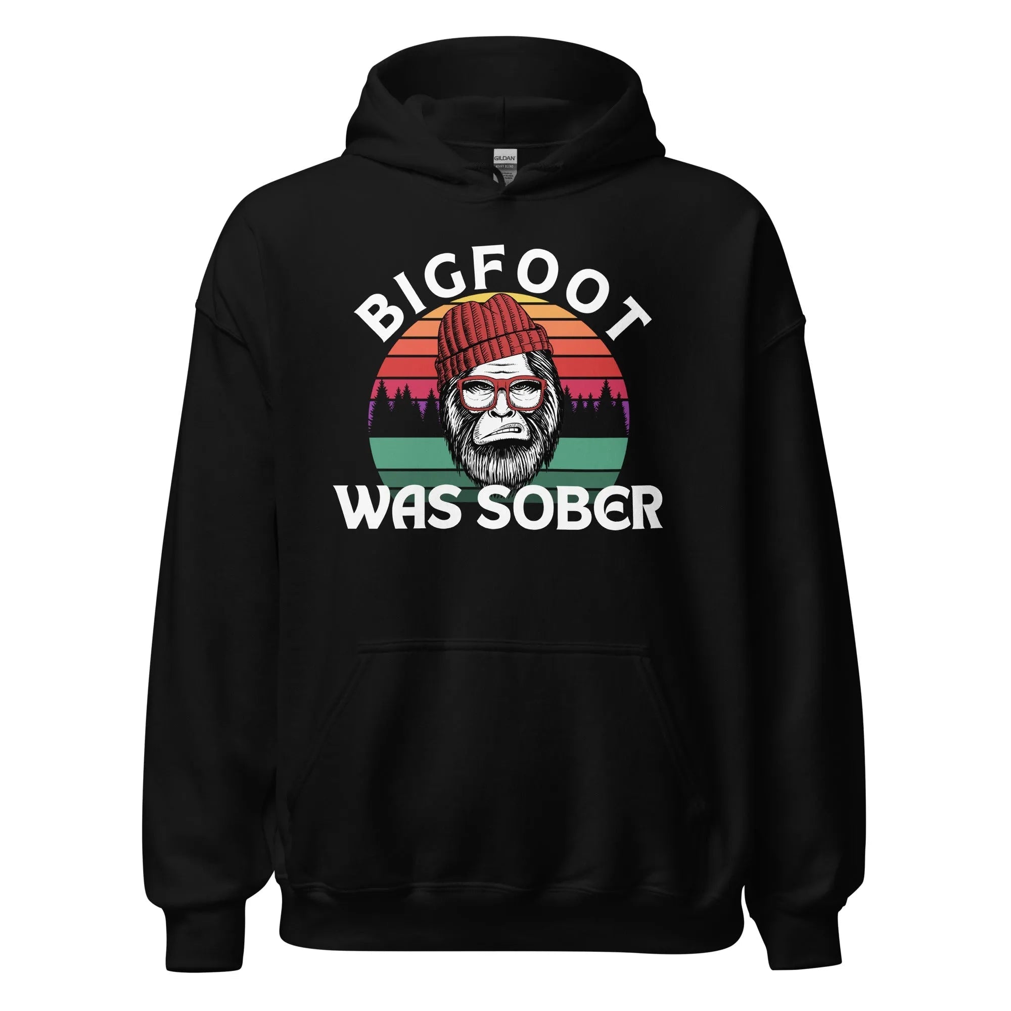 Bigfoot Was Sober! Funny Cryptid Unisex Hoodie - Cozy Pullover Sweatshirt for Men & Women - Perfect for Camping, Hiking & Outdoor Adventures