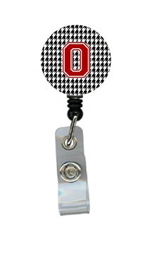 Houndstooth Black Monogram Initial 