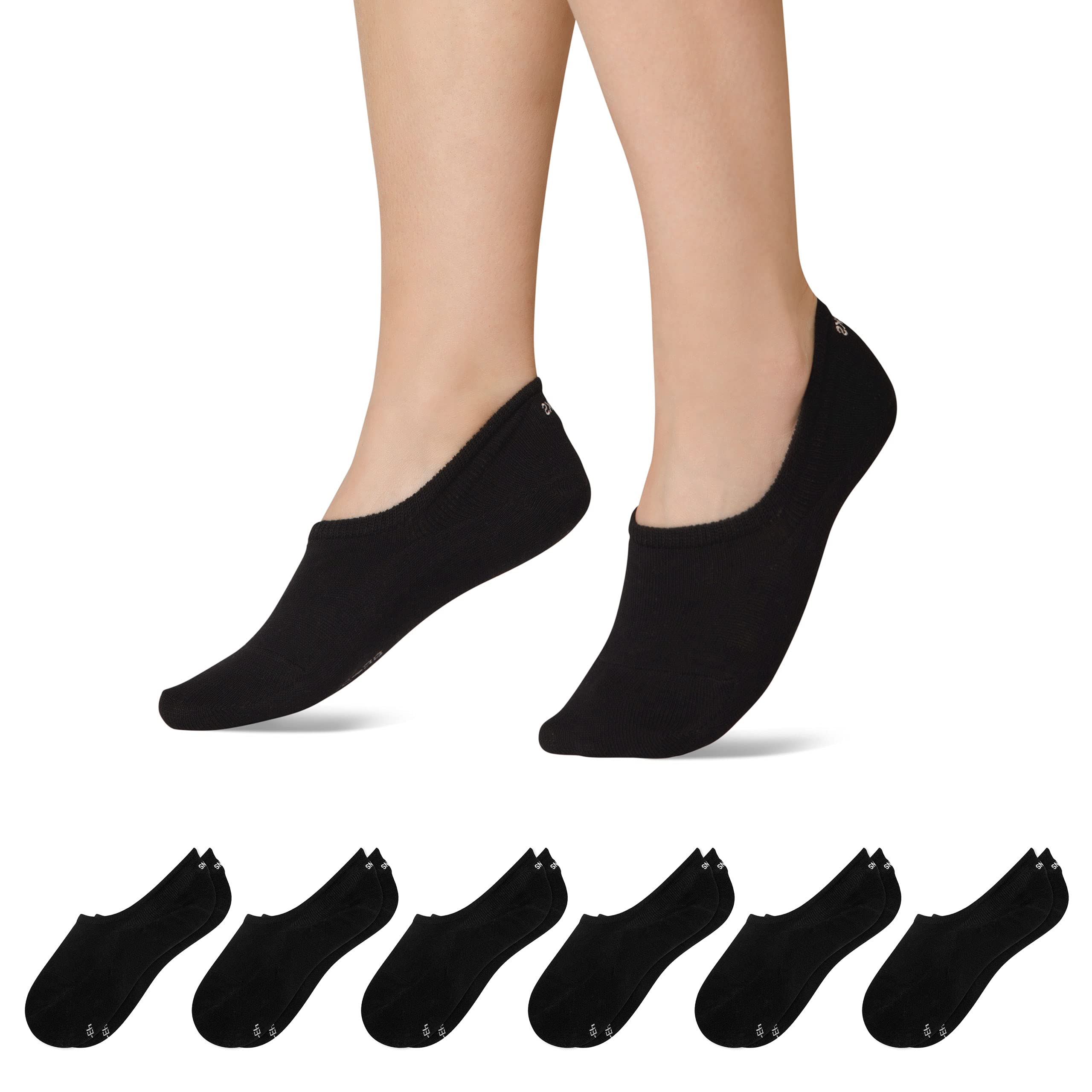 No Show Socks for Women & Men - 6 Pairs Invisible Socks for Sneakers & Flats | S-XL | Multiple Colors | Comfortable for Daily Wear