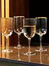 Premium Mikasa Sorrento 4-Piece Crystal White Wine Glass Set - 400ml Capacity - Elegant Stemware for Chardonnay, Sauvignon Blanc & Fine Dining - Perfect for Weddings, Anniversaries & Special Occasions