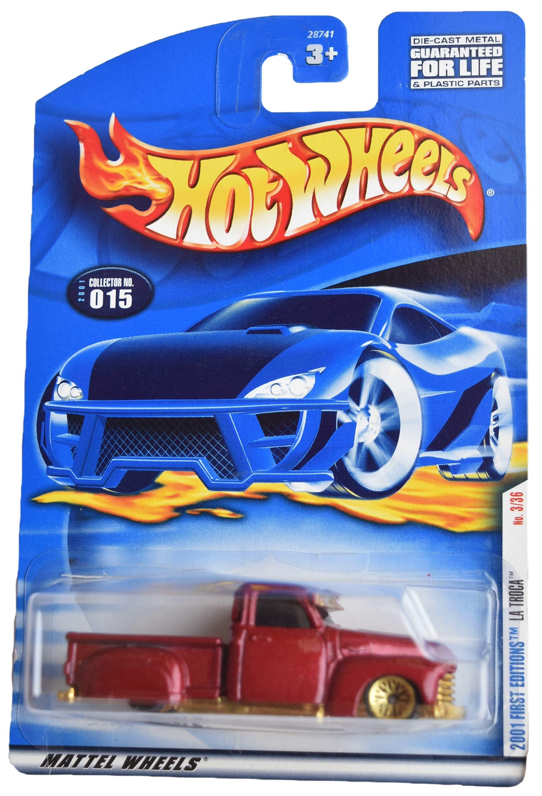 Mattel Hot Wheels 2001 First Editions La Troca No. 03/36 Die-Cast Toy Car - Collectible Vintage Vehicle for Kids & Adults - Perfect for Display, Play & Racing Scenes