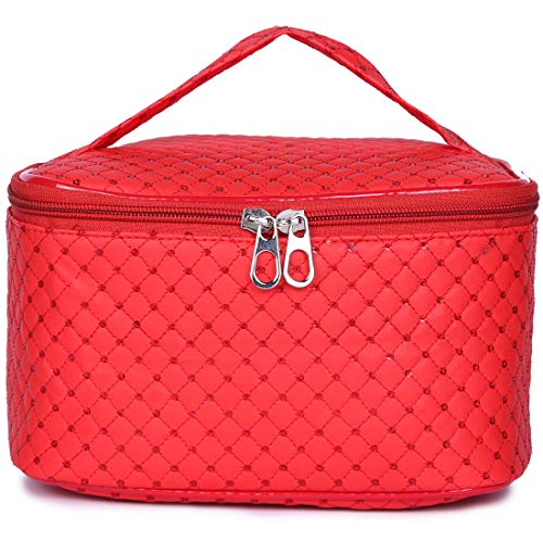 Stylish Red Cosmetic Bag for Women - Perfect Makeup Organizer for Travel, Gym & Everyday Use | MPK