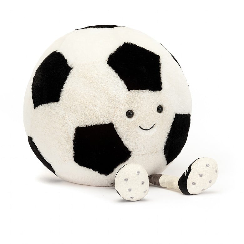 Jellycat Amuseable Sports Soccer Plush Toy - Soft & Cuddly Stuffed Football for Kids & Adults - Perfect Gift for Soccer Fans, Nursery Decor, and Playtime Fun