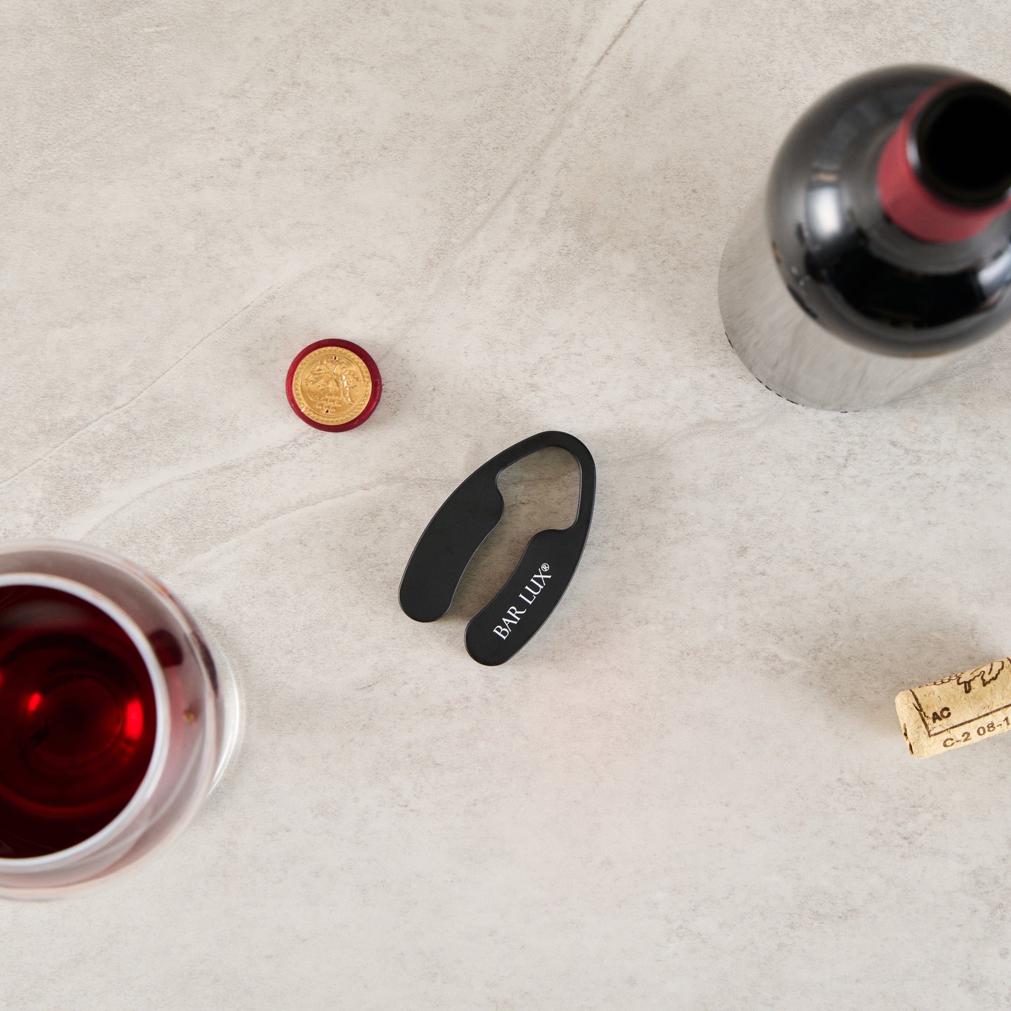 Premium Bar Lux Black Plastic Wine Foil Cutter - 1 Count Box - Perfect for Restaurants, Bars & Home Wine Openings