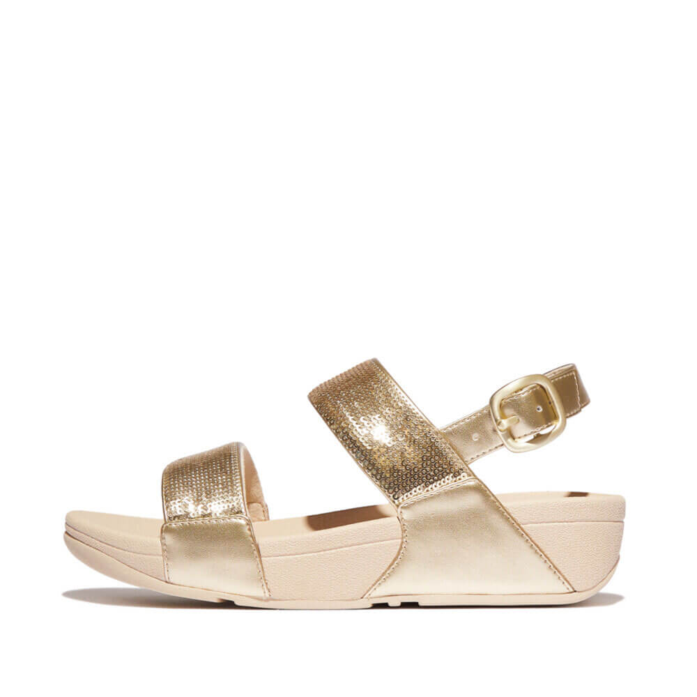 FitFlop Lulu Sequin Slide Backstrap Sandals for Women | Comfortable & Stylish Platform Sandals | Perfect for Beach, Pool Parties & Summer Vacations